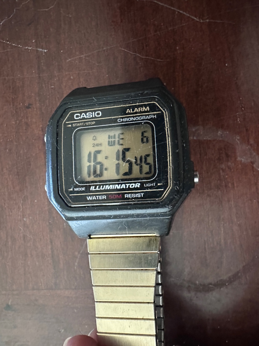 Casio Illuminator Digital Watch - Black and Gold